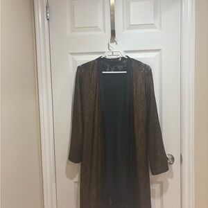 Elegant Black and Gold lace Women's jacket